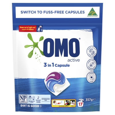 Omo Laundry Capsules Active 17 Pack