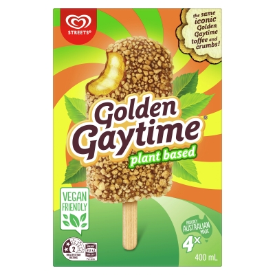 Streets Golden Gaytime Ice Cream Plant Based 4 Pack 400g