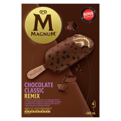 Streets Magnum Classic Chocolate Remix 4 Pack 360ml