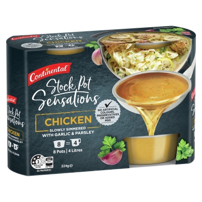 Continental Stock Pot Sensations Chicken Concentrate 8 Pack 224g