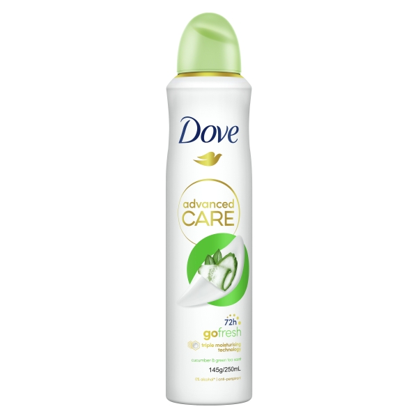 Dove Anti Perspirant Aerosol Women Advanced Care Cucumber & Green Tea 250mL