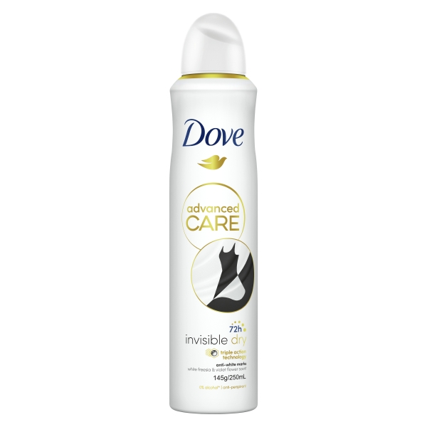 Dove Anti Perspirant Aerosol Women Advanced Care Invisible Dry 250mL