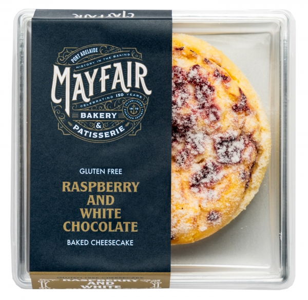 Mayfair Bakery Gluten Free Baked Cheesecake Raspberry & White Chocolate 190g