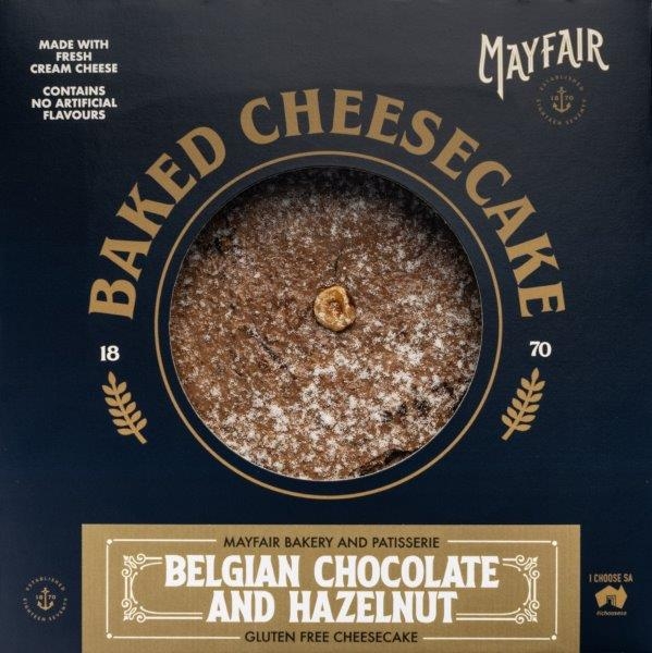 Mayfair Bakery Gluten Free Baked Cheesecake Chocolate & Hazelnut 920g