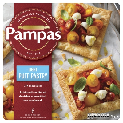 Pampas Puff Pastry Ready Rolled Light 6 Sheets 1kg