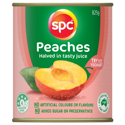 SPC Peach Halves In Juice 825g