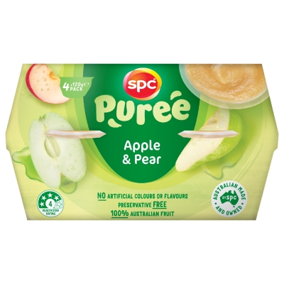 SPC Apple & Pear Puree 4 x 120g