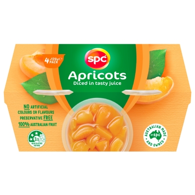 SPC Apricot Diced In Juice 4 x 120g