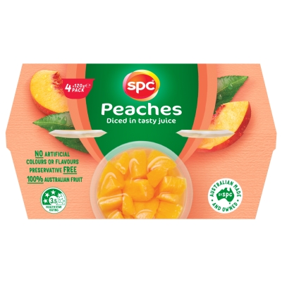 SPC Peaches Diced in Juice 4 x 120g