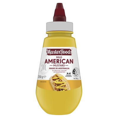 MasterFoods Mild American Mustard Squeezy 250g