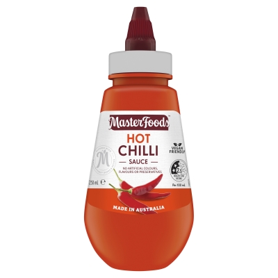 MasterFoods Hot Chilli Sauce Squeezy 250ml