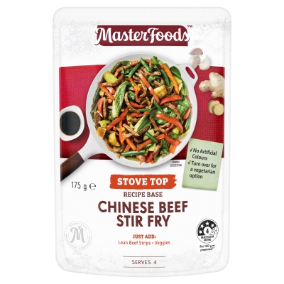 MasterFoods Stove Top Recipe Base Chinese Beef Stir Fry Pouch 175g