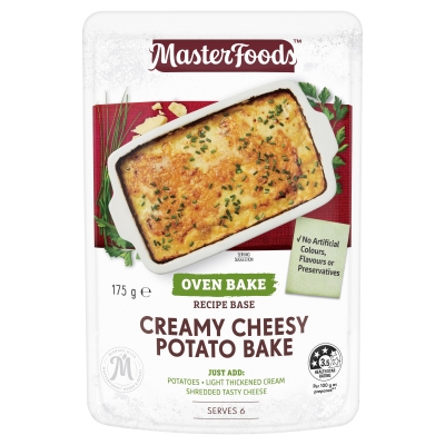 MasterFoods Oven Bake Creamy Cheesy Potato Bake Pouch 175g