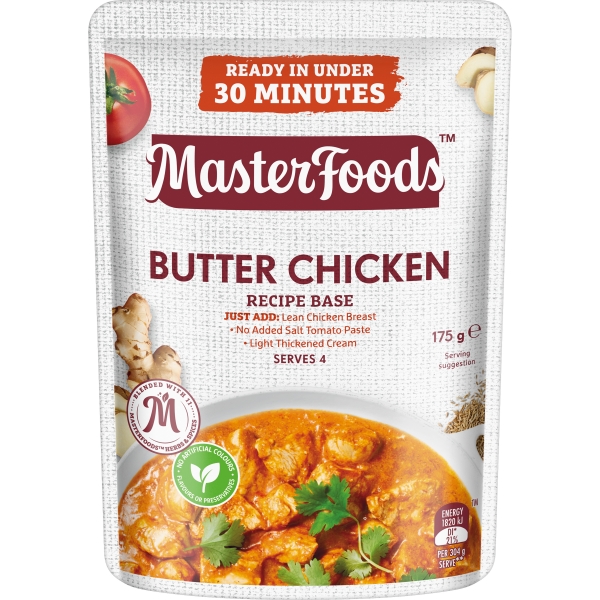 MasterFoods Recipe Base Butter Chicken Pouch 175g