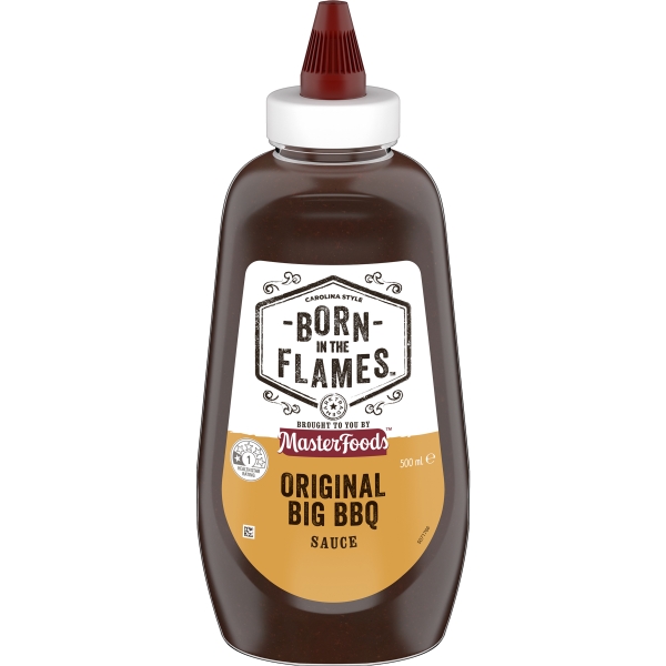 Masterfoods Born In The Flames Original Big Barbecue Sauce 500ml