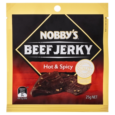 Nobby's Beef Jerky Hot & Spicy 25g