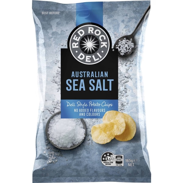 Red Rock Deli Sea Salt Chips 165g