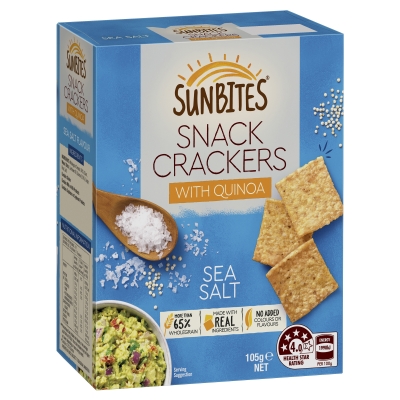 Sunbites Snack Crackers With Quinoa Sea Salt 105g