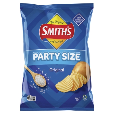 Smith's Crinkle Cut Original Chips Party Size 380g