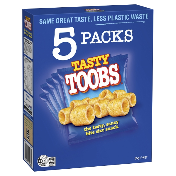 Tasty Toobs 5 Pack 65g