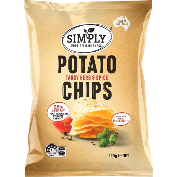 Simply Potato Chips Tangy Herb & Spice 120g