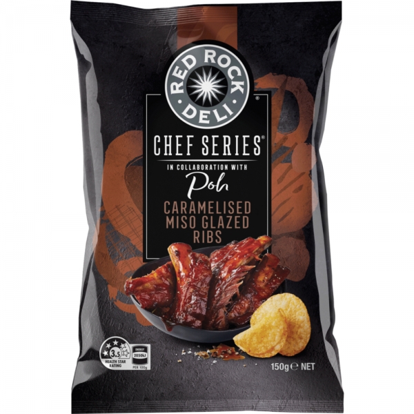 Red Rock Deli Chips Miso Glazed Ribs 150g