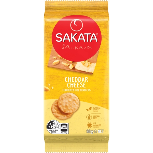 Sakata Rice Crackers Cheddar Cheese 90g