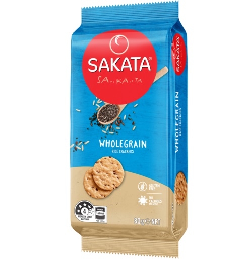 Sakata Rice Crackers Wholegrain Original 80g