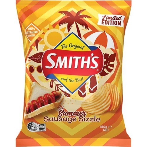 Smith's Crinkle Cut Sausage Sizzle Chips 150g