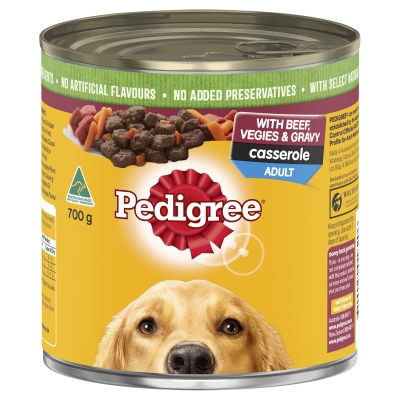 Pedigree Casserole With Beef Vegies & Gravy 700g