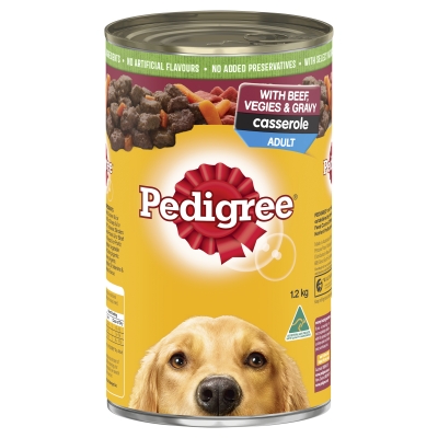 Pedigree Adult Dog Food Beef Vegies & Gravy Casserole Adult 1.2kg