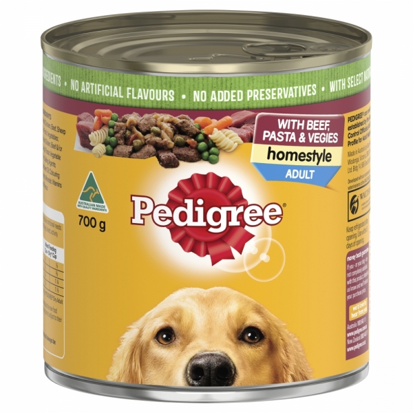 Pedigree Adult Dog Food Beef Pasta & Vegies Homestyle 700g