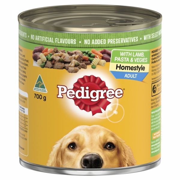 Pedigree With Lamb Pasta & Vegies Homestyle Adult 700g