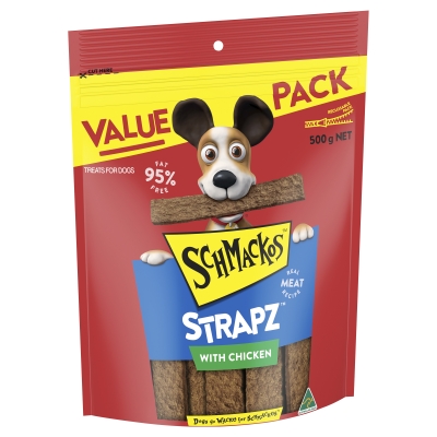 Schmackos Strapz With Chicken 500g