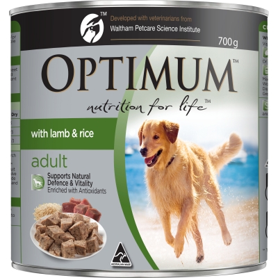 Optimum Adult Dog Food Lamb & Rice 700g