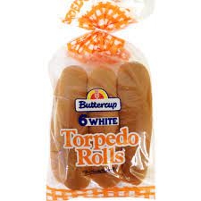 Buttercup Rolls White Torpedo 6 Pack 475g