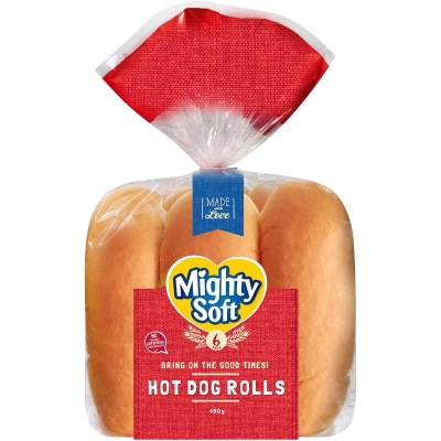 Mighty Soft Rolls Hot Dog 6 Pack