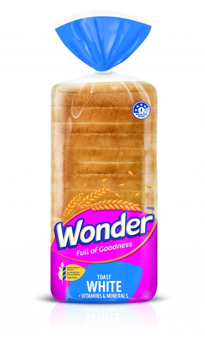 Wonder White Vitamins & Minerals White Toast Sliced Bread 700g