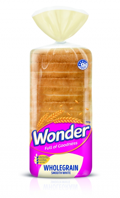 Wonder White Wholegrain Smooth White Sliced Bread 700g