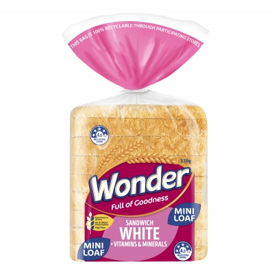 Wonder White Mini Loaf Vitamins & Minerals 320g