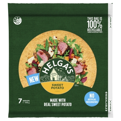 Helga's Wraps Sweet Potato 7 Pack 445g