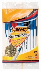 Bic Round Stick Assorted 10 Pack