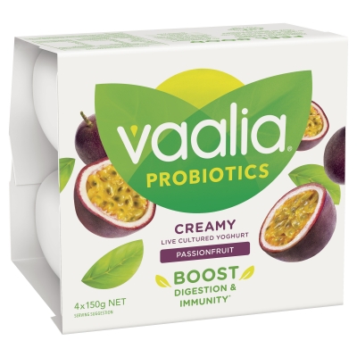 Vaalia Low Fat Yoghurt Passionfruit 4 x 150g