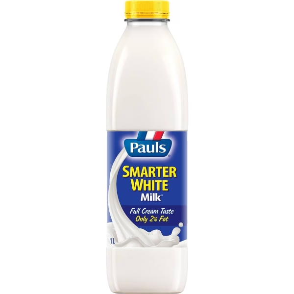 Pauls Smarter White Milk 2% Fat 1lt