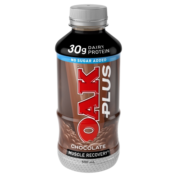 Oak Plus Chocolate Milk No Sugar Added 500ml