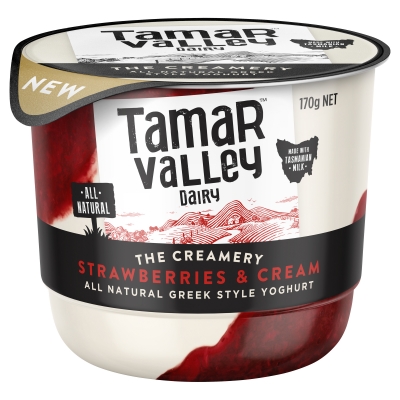 Tamar Valley Yoghurt Strawberry & Cream 170g