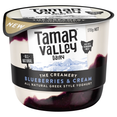 Tamar Valley Yoghurt Blueberries & Cream 170g