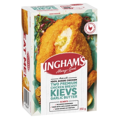 Ingham's Premium Chicken Breast Kievs Garlic Butter 350g