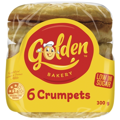 Golden Crumpets Round Plain 300g