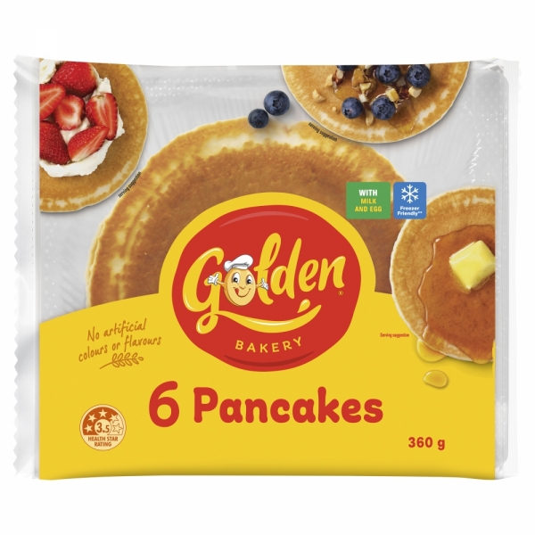 Golden Pancakes 6 Pack 360g